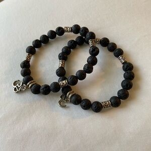 🖤 Black Lava Bead Bracelets 🌋